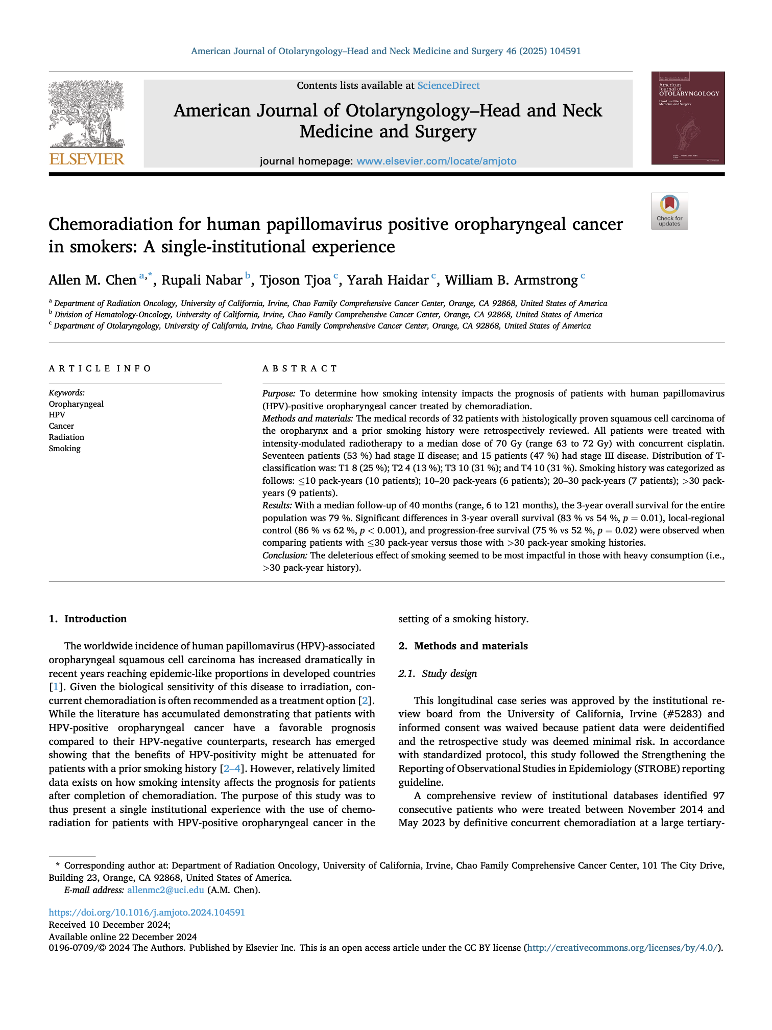 22 - Tabaco y HPV: una mezcla peligrosa en cáncer orofaríngeo