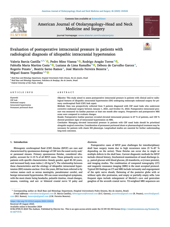 13 - Entre la Presión y la Precisión: Avances en la Reparación Endoscópica de Fístulas de LCR