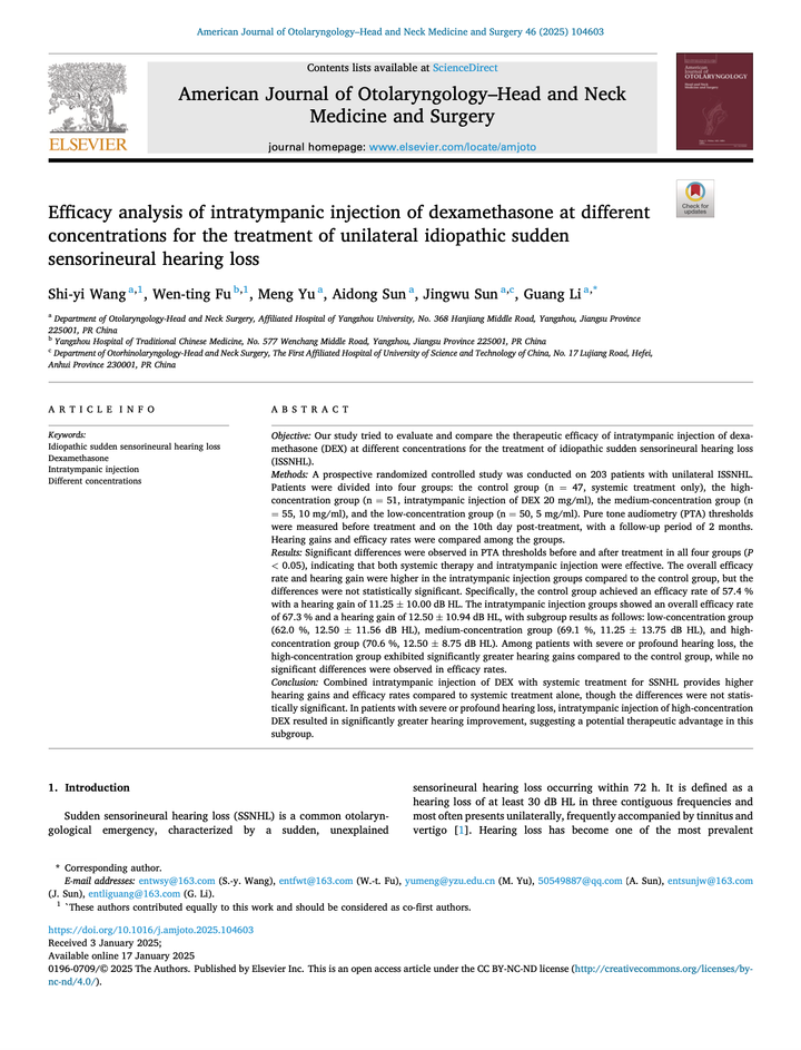 26 - Concentración y Eficacia: Explorando el Rol de la Dexametasona en la Hipoacusia Súbita