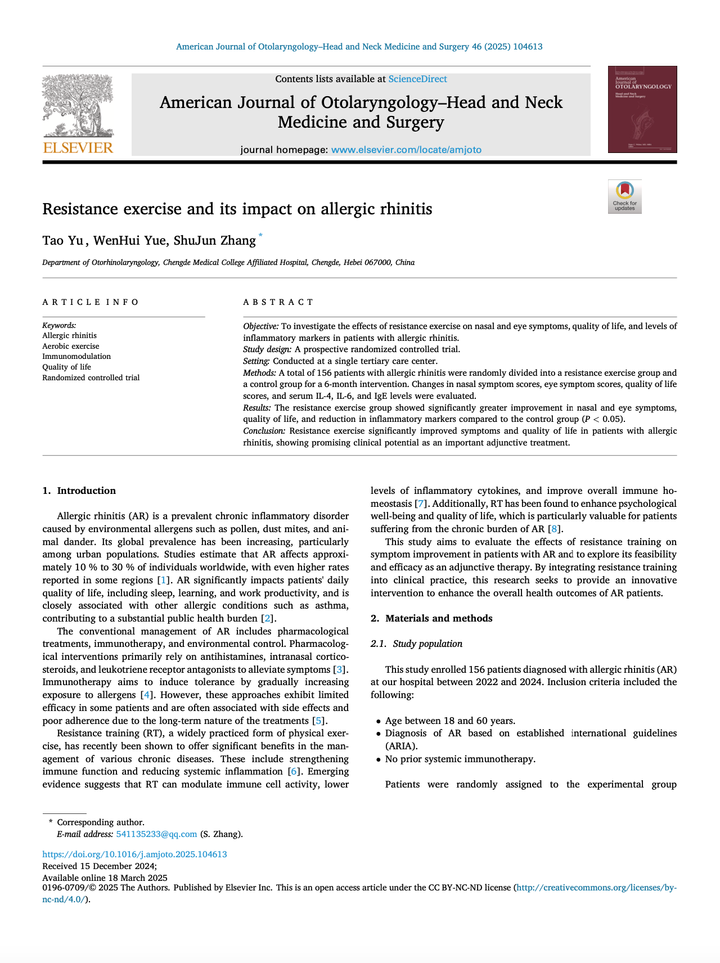 27 - Más allá del antihistamínico: evidencia clínica del ejercicio contra la rinitis